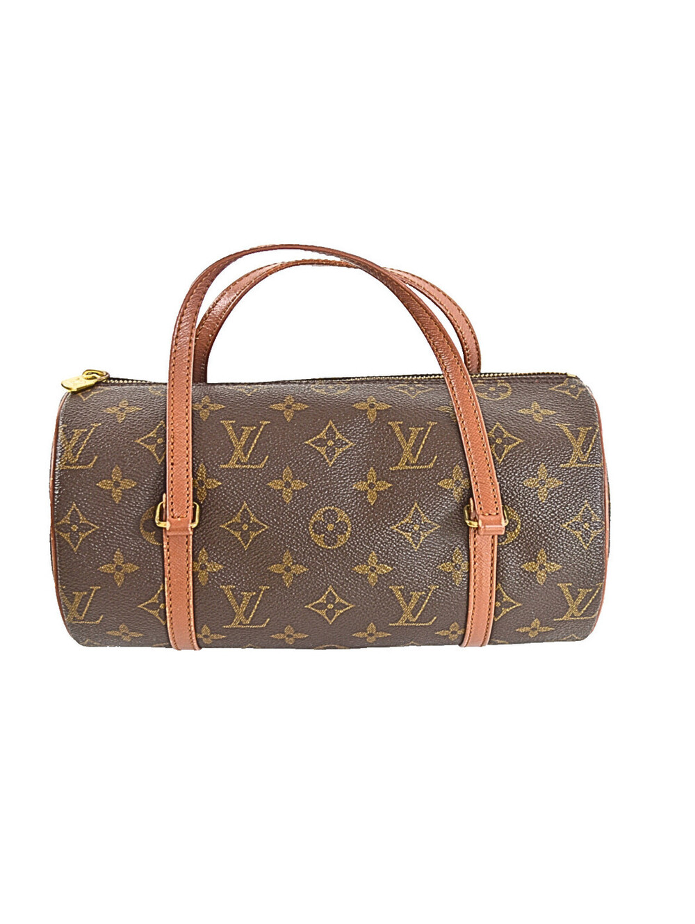 Louis Vuitton Papillon 26 Cylinder Old Model Handbag Monogram Brown Ladie